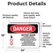Signmission Battery Room Authorized Personnel Only Danger Sign, Vinyl Decal, 24in W x 18in L, 2PK OS-2PACK-DS-D-1824-L-1842 - alternate 2